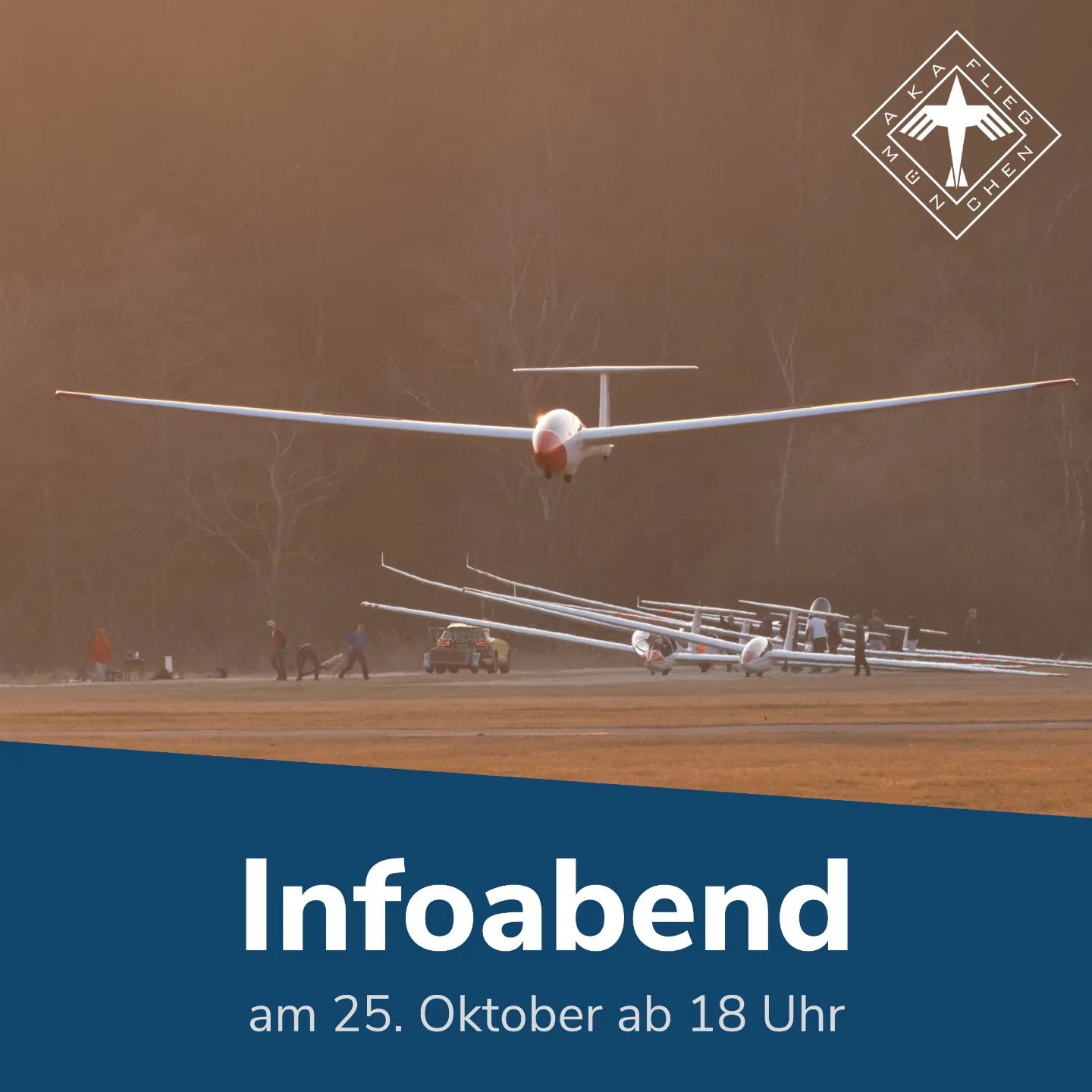 Liebe Flug- und Forschungsbegeisterte!Es ist wieder soweit: Die TUM Student Club Fair 2023 öffnet ihre Türen und wir, die Akaflieg München e. V., sind mit dabei! Wenn ihr schon immer mehr über das Bauen, Forschen und den Segelflug wissen wolltet, seid ihr bei uns genau richtig.Wann und Wo?Datum: 25.10.2023Zeit: 10:00 – 20:00 UhrOrt: TUM Campus GarchingInfoabend: Bauschinger Zeichensaal MW 1550Was erwartet euch?Von 10:00 bis 17:00 Uhr bieten studentische Gruppen eine Informationsmesse an, bei der ihr mehr über die vielfältigen Projekte und Clubs an der TUM erfahren könnt.Ab 18:30 Uhr könnt ihr bei unserer Präsentation tiefere Einblicke in die Welt der Flugzeugforschung und -entwicklung gewinnen. Und keine Sorge, falls ihr es nicht persönlich schafft – der gesamte Vortrag wird auch auf YouTube per Livestream übertragen!Als besonderes Highlight präsentieren wir unser Flugzeug, die Mü 31. Nutzt die Gelegenheit, sie aus nächster Nähe zu betrachten und alle eure Fragen rund um das Thema Flugzeugbau und -technik zu stellen.Und als wäre das nicht Anreiz genug, versorgen wir euch mit kostenlosen Brezeln und Getränken. Ein gemütliches Beisammensein, Austausch mit Gleichgesinnten und Knabbereien – was will man mehr?